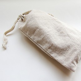 长型束口袋，棉麻束口包